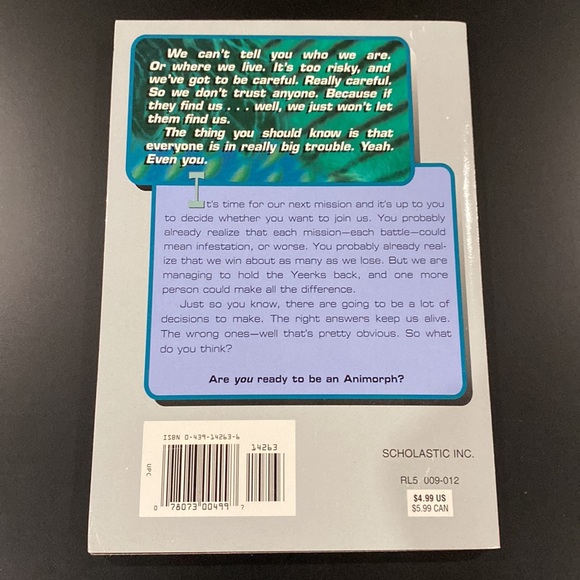 Alternamorphs #2: The Next Passage by K. A. Applegate - Paperback Novel - Picture 2 of 4